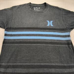 Hurley Casual Crew Neck Short Sleeve T Shirt Mens Size Medium M Gray Blue